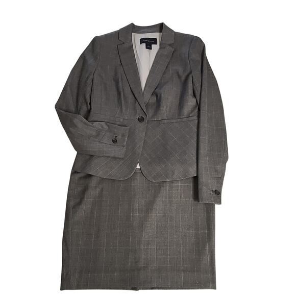 Ann Taylor women's plaid skirt suit skirt 4P Academia Dog Show suit Classic - Picture 3 of 10